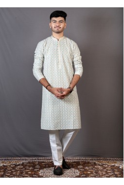 White kafni pajama clearance